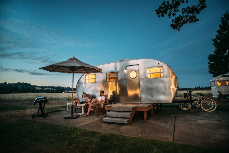 campervan at a campsite